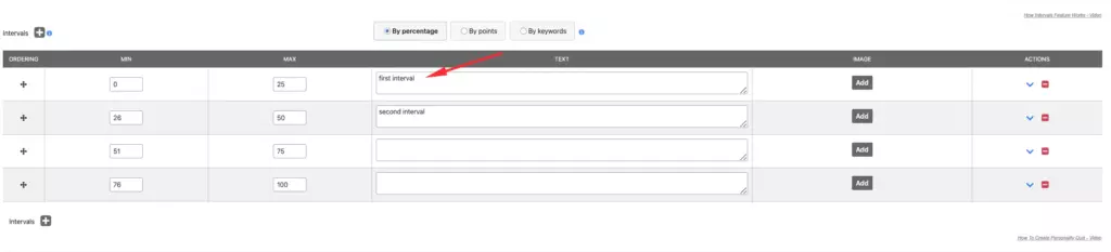 Interval Messages Keywords WordPress Quiz