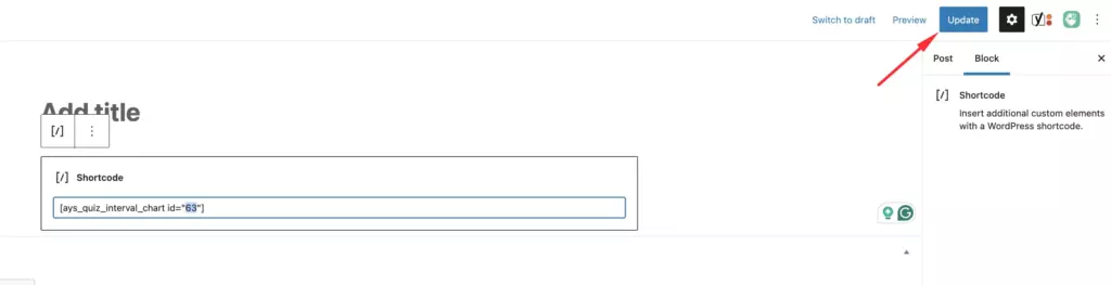 Publish Post With Shortcode WordPress Quiz