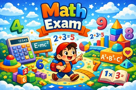 Math Test- 3 questions per page thumbnail