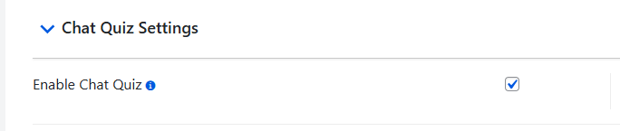 Enable Chat Quiz