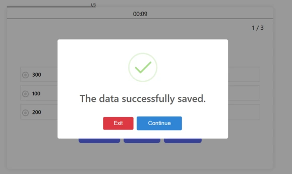 Continue Quiz after Save