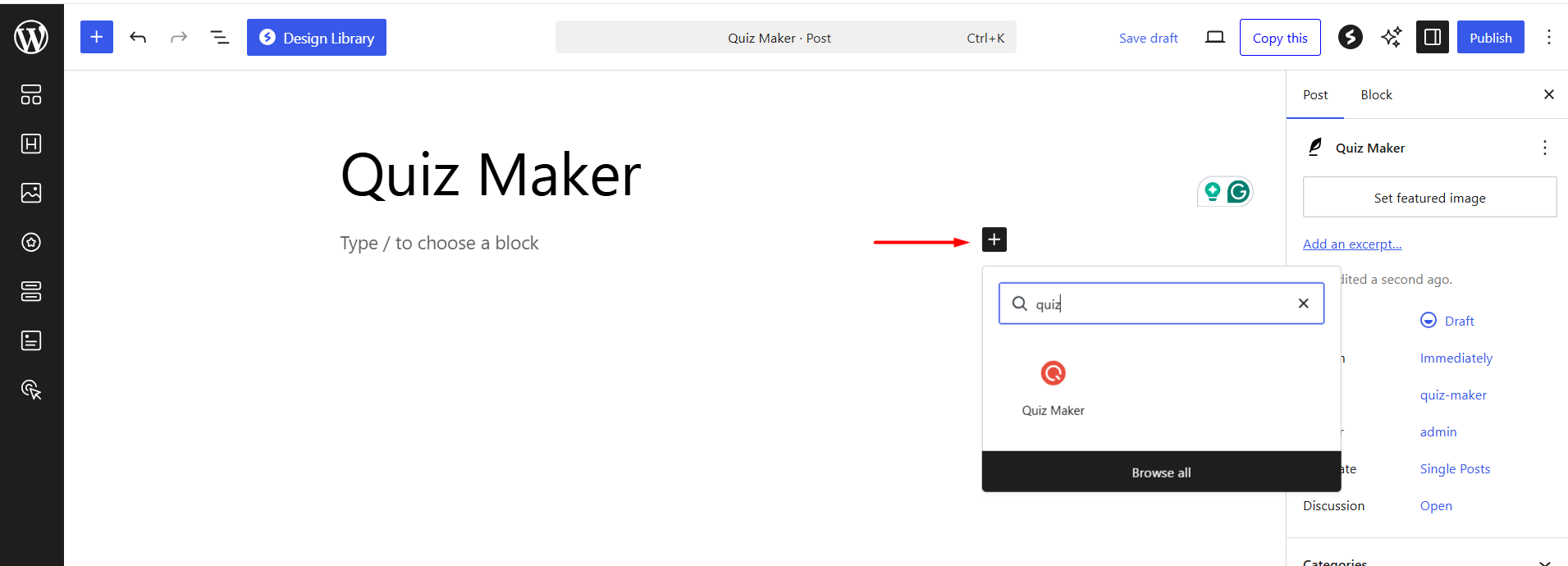 Publish with Gutenberg