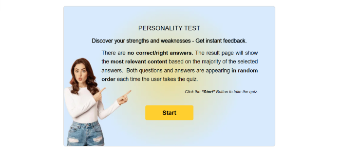 Personality Quiz by Quiz Maker