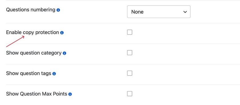 Enable copy protection setting