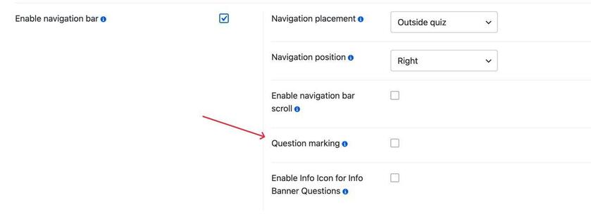 How to turn on the question marking setting