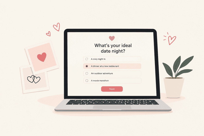 A relationship quiz example