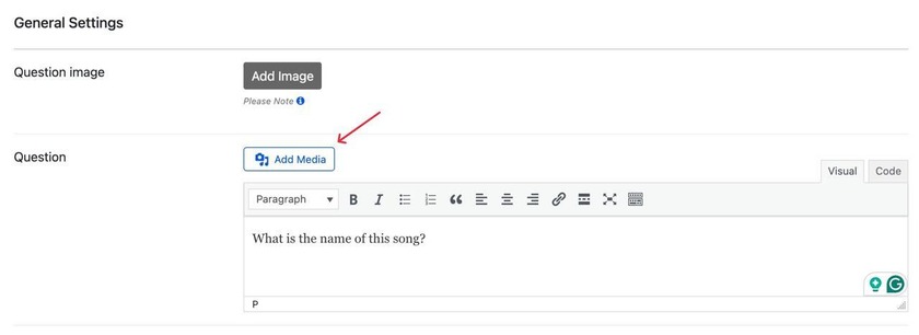 Showing the Add Media button