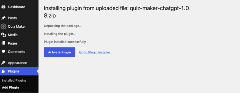 Installing the ChatGPT Addon