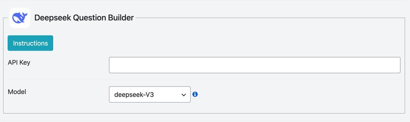 DeepSeek question builder
