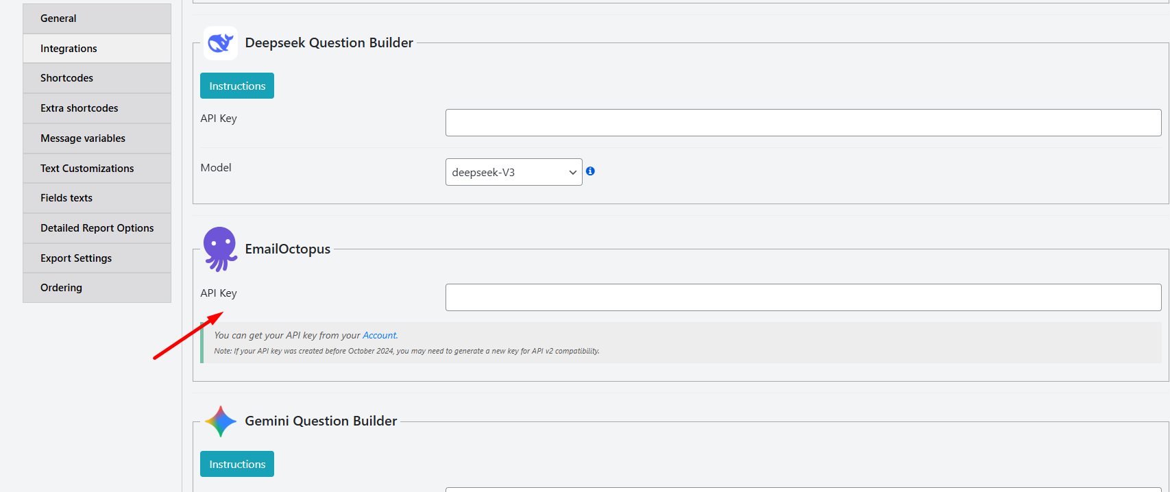 EmailOctopus API Key