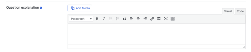 Question explanation setting