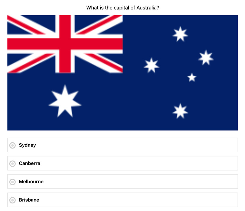 Final question look in the quiz